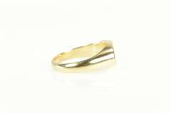 10K Yellow Gold 1940's Vintage Oval Monogram Signet Plain Ring