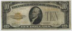 Scarce Series of 1928 Small Size $10 Gold Certificate note