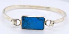 Vintage 925 Sterling Silver Turquoise Bangle