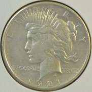 Very nice and scarce 1921 Peace Silver Dollar. Key date