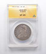 VF25 1818 Capped Bust Half Dollar O-107a ANACS