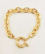 Beautiful 18kt Gold Plated Greek Key Design Bracelet