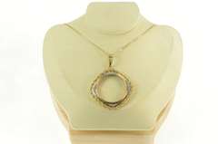 14K Yellow Gold Diamond $20 Liberty Gold Double Eagle Holder Pendant