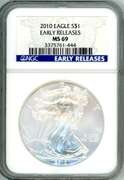 2010 American Silver Eagle in NGC MS69 Early Release