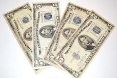 5 Different Blue Seal $5 Silver Certificates