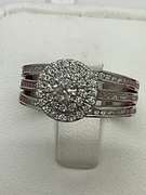 CERTIFIED LADIES PLATINUM AND DIAMOND RING