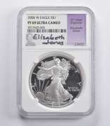PF69 UCAM 2006-W American Silver Eagle Signed Jones NGC
