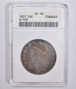 EF45 1827 Capped Bust Half Dollar O-105 ANACS