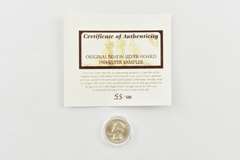 1964-D Washington Quarter Orig. Binion Silver Hoard Sampler 55/400 COA
