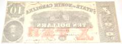 Gem Unc State of North Carolina $10 Oct 20 1863 Series Note. CR 122.