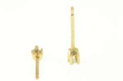 14K Yellow Gold Classic Diamond Round Solitaire Stud Earrings