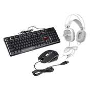 3-In-1 USB Wired Keyboard Mouse Colorful Headset Set
