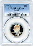 1979-S Proof Type 2 Washington Quarter in PCGS PR69RD DCAM