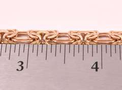 Brilliant Byzantine Chain Bracelet in 14K Rose Gold