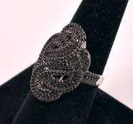 Fancy Swirl Design Sterling Silver Ring