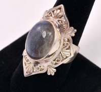 Moonstone Set In Sterling Silver Ring