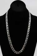 Men's 10mm Solid .925 Sterling Silver Flat Curb Chain Link Italy Necklace 20"