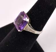 Sensational Purple Sapphire Ring in 14K White Gold
