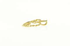 10K Yellow Gold E Heart Monogram Initial Love Symbol Pendant