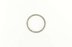 14K White Gold 0.50 Ctw Classic Round Circle Statement Pendant