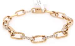 New 3.63ctw Diamond Oval Link Bracelet in 14K
