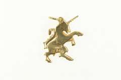 14K Yellow Gold Unicorn Ornate Mystical Magic Creature Charm/Pendant