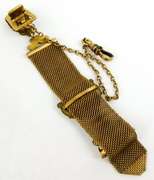 Antique Gold Filled Pocket Watch Chain & FOB