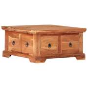 Coffee Table 66x75x35 Cm Solid Acacia Wood