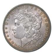 1885 Morgan Silver Dollar Toned Great Rainbow Color!