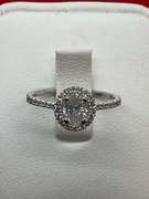 CERTIFIED BRAND NEW 14K WHITE AND DIAMOND RING