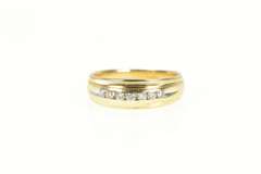 14K Yellow Gold 0.21 Ctw Diamond Channel Classic Wedding Ring
