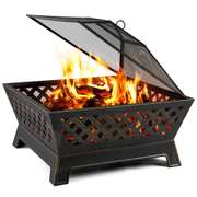 34 Inch Fire Pits Large Wood Burning Deep Steel