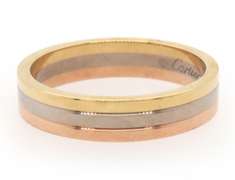 Cartier Vendome Louis Wedding Band Ring in 18K W/Box and Bag
