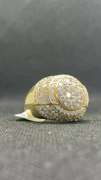 14K YELLOW GOLD MENS RING WITH 4.71 T.C.W ROUND DIAMONDS CHAMPIONSHIP STYLE RING