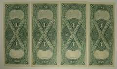 Lot (4) 1917 $1 Legal Tender Large Size Notes - Consecutive!