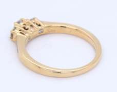 Charming Yellow Gold 3 Stone Diamond Ring