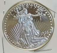 1 oz. .999 Silver round - StGaudens design PRF