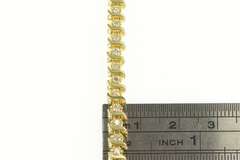 14K Yellow Gold 0.50 Ctw Classic Wavy Link Diamond Tennis Bracelet