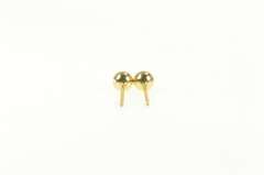 10K Yellow Gold 3.9mm Ball Sphere Round Classic Stud Earrings