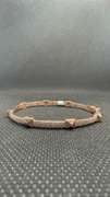 14K ROSE GOLD PYRAMID STUD BANGLE WITH 1 CT IN DIAMONDS