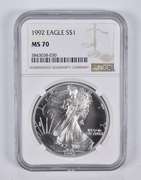 MS70 1992 American Silver Eagle NGC