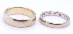 Lot of 2 Vintage 925 Sterling Silver Bands