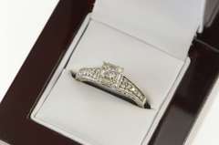 10K White Gold 0.83 Ctw Princess VS Diamond Engagement Ring