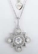 Sterling silver & 0.6ct Moissanite dancing pendant