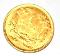 1856 Slant 5 Type 3 US Gold Coin