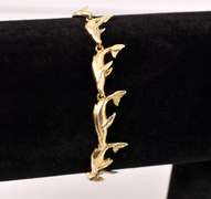Incredible Whale Themed Bracelet in 14K Yellow Gold