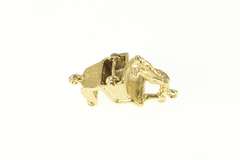14K Yellow Gold 3D Wheeled Sleigh Charm/Pendant