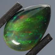 Exciting! 2.28ct floral fairy fire flashing Black Opal