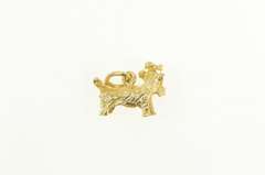 14K Yellow Gold 3D Dog Terrier Puppy Animal Pet Charm/Pendant