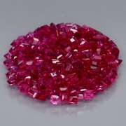 Thai pink! 3.26ct 180 piece princess cut Ruby set